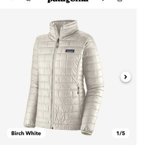 Patagonia Birch White Women's Nano Puff Jacket, BRAND NEW WITH TAGS!!